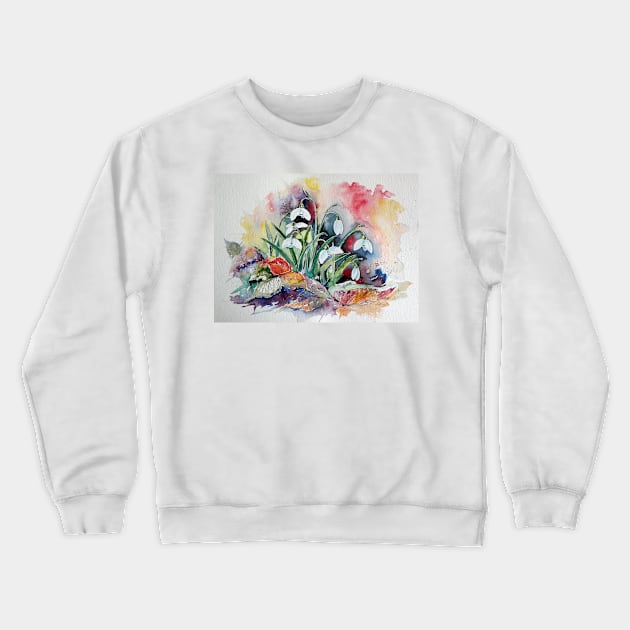 Snowdrops Crewneck Sweatshirt by kovacsannabrigi